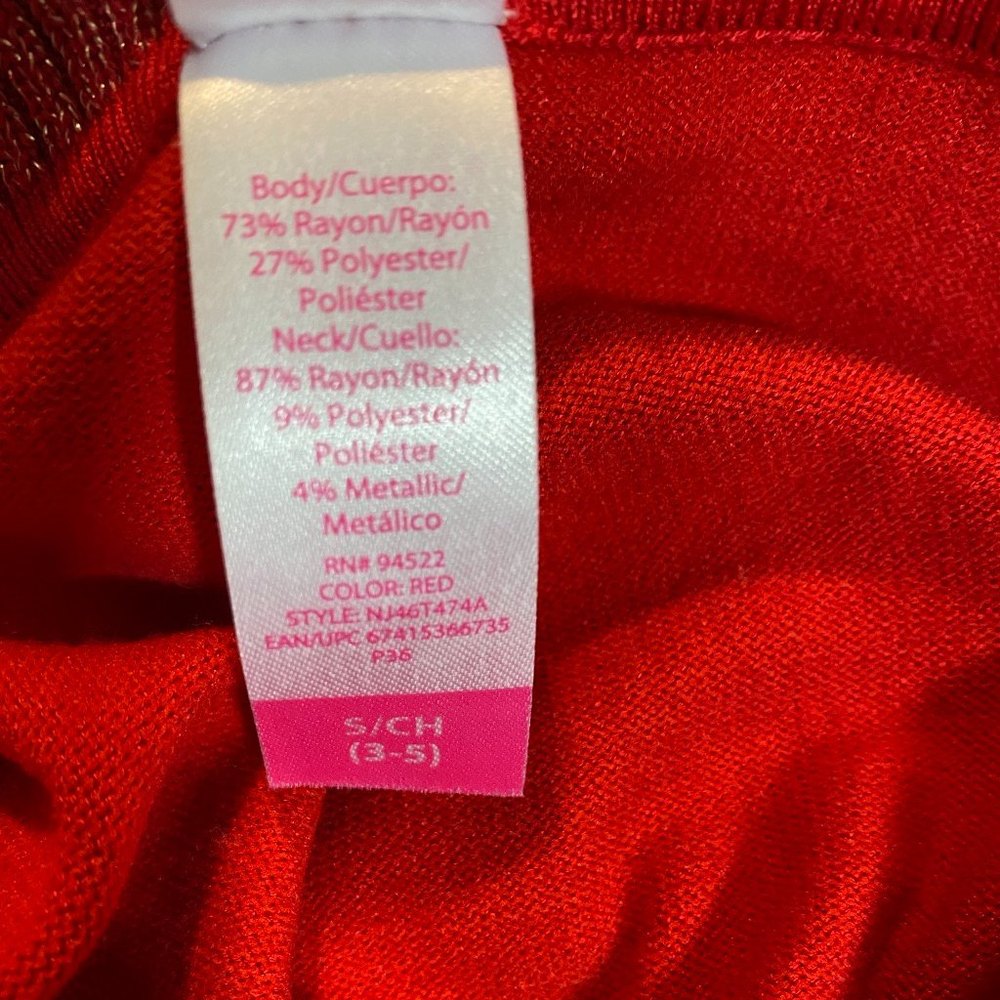 No Boundaries Cowl-neck Long Sleeve Knit Stretch Dress Size S Red - Picture 7 of 9